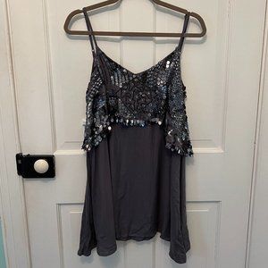 Tularosa Grey Mini Dess w/ Sequins | Size Small